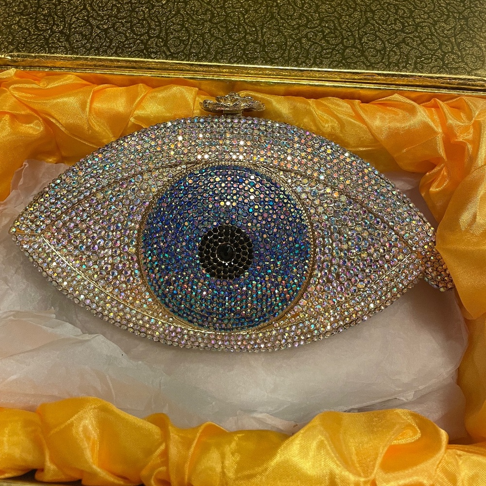 Evil Eye Bejeweled Clutch